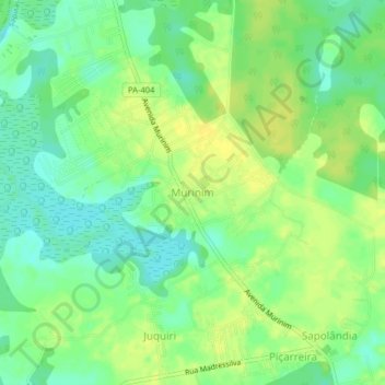 Топографическая карта Murinim, высота, рельеф
