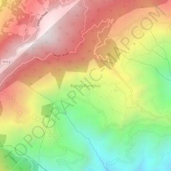 Топографическая карта Rangli Rangliot, высота, рельеф