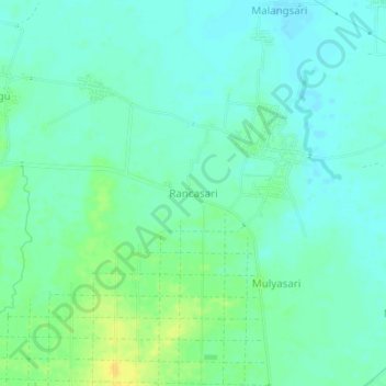 Топографическая карта Rancasari, высота, рельеф