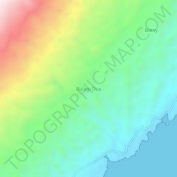 Топографическая карта Bulagi Dua, высота, рельеф