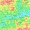 Топографическая карта Лондон, высота, рельеф