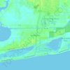 Топографическая карта Gulf Shores, высота, рельеф