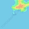 Топографическая карта Cap d'Antibes, высота, рельеф