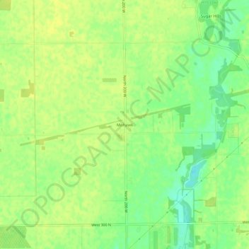 Топографическая карта Mohawk, высота, рельеф