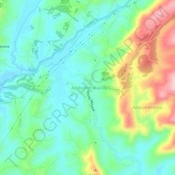 Топографическая карта Ambohimalaza, высота, рельеф