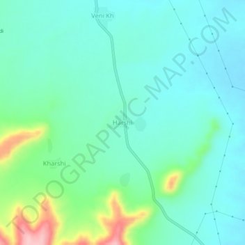 Топографическая карта Harshi, высота, рельеф