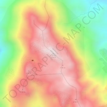 Топографическая карта Ibity, высота, рельеф