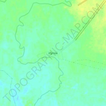 Топографическая карта Иртек, высота, рельеф