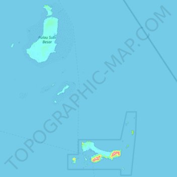 Топографическая карта Kepulauan Natuna Selatan, высота, рельеф