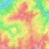 Топографическая карта Le Grand Colombier, высота, рельеф