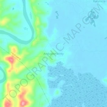 Топографическая карта Ambatomainty, высота, рельеф