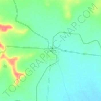 Топографическая карта Pandare, высота, рельеф