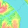Топографическая карта Ляды, высота, рельеф
