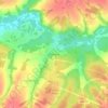 Топографическая карта Лязгино, высота, рельеф