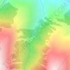 Топографическая карта Зрыхский водопад, высота, рельеф