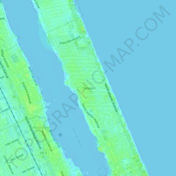 Топографическая карта Ortona, высота, рельеф