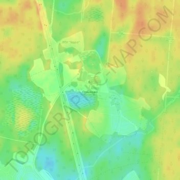 Топографическая карта Огниково, высота, рельеф
