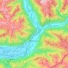 Топографическая карта Беллинцона, высота, рельеф