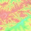 Топографическая карта Сут-Хольский кожуун, высота, рельеф