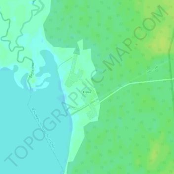 Топографическая карта Палик, высота, рельеф
