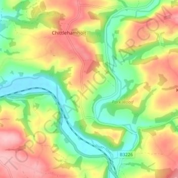 Топографическая карта Chittlehamholt, высота, рельеф