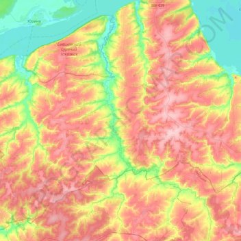 Топографическая карта Юнга, высота, рельеф