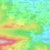 Топографическая карта Копанец, высота, рельеф