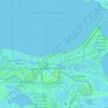 Топографическая карта Новый Орлеан, высота, рельеф