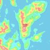 Топографическая карта Burnaby Island, высота, рельеф
