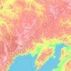 Топографическая карта Северо-Эвенский муниципальный округ, высота, рельеф