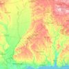 Топографическая карта Mississippi, высота, рельеф