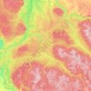 Топографическая карта Пинежский муниципальный округ, высота, рельеф