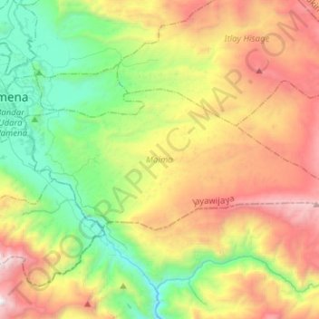 Топографическая карта Maima, высота, рельеф