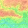 Топографическая карта Сургут, высота, рельеф