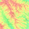 Топографическая карта Додж, высота, рельеф