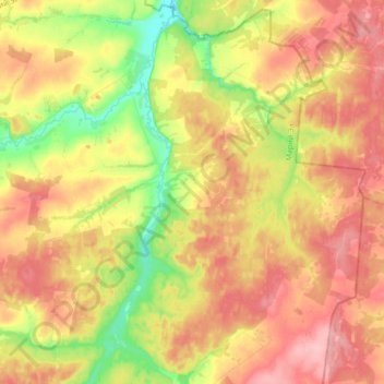 Топографическая карта Сендинский лесной участок, высота, рельеф