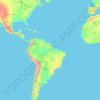 Топографическая карта Département d'outre-mer français, высота, рельеф