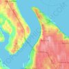 Топографическая карта Tacoma Narrows, высота, рельеф