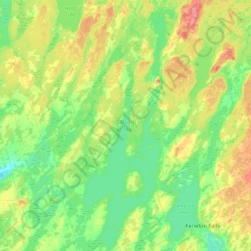 Топографическая карта Balsam Lake, высота, рельеф