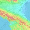 Топографическая карта Emilia-Romagna, высота, рельеф