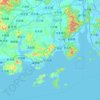 Топографическая карта 台山市, высота, рельеф