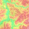 Топографическая карта Перемышльский район, высота, рельеф