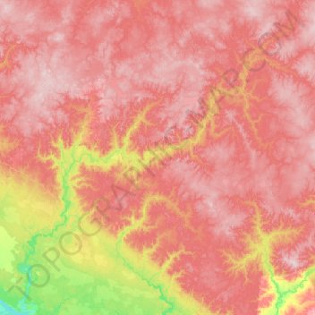Топографическая карта Нижняя Тойма, высота, рельеф