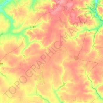 Топографическая карта Безлыченское сельское поселение, высота, рельеф
