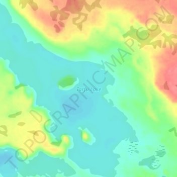 Топографическая карта Tarfu Lake, высота, рельеф