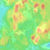 Топографическая карта Озеро Ближнее, высота, рельеф