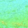 Топографическая карта Kaprijke, высота, рельеф
