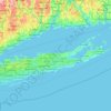 Топографическая карта округ Саффолк, высота, рельеф