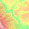 Топографическая карта Унже-Павинское сельское поселение, высота, рельеф