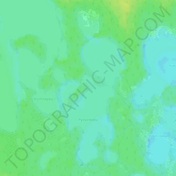 Топографическая карта Руокоярви, высота, рельеф